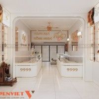 Thiết kế tiệm vàng Hồng Ngọc 45m² tại Quảng Ninh 